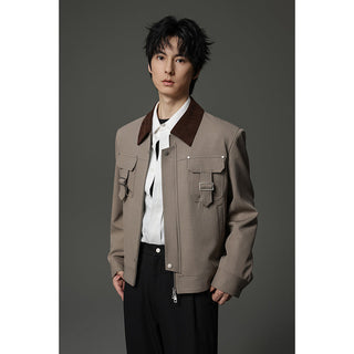 plain cropped jacket