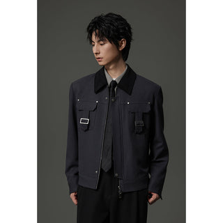 plain cropped jacket