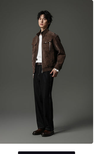frosted leather jacket