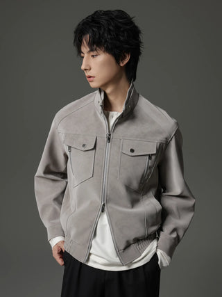 frosted leather jacket