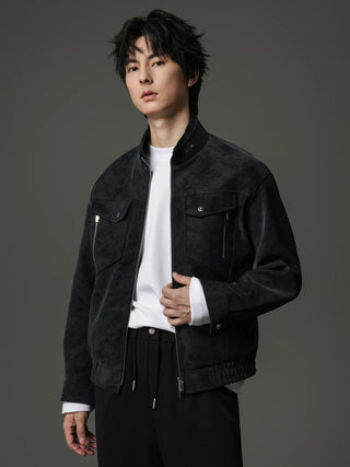 frosted leather jacket