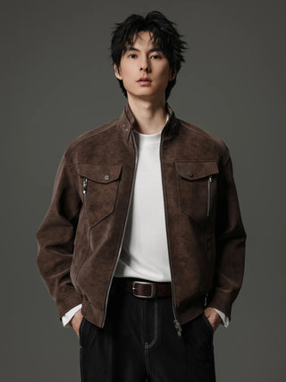 frosted leather jacket