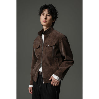 frosted leather jacket