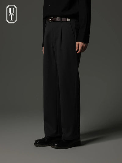 fishbone wool pants