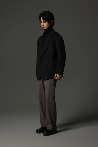 fishbone wool pants