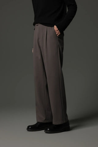 fishbone wool pants