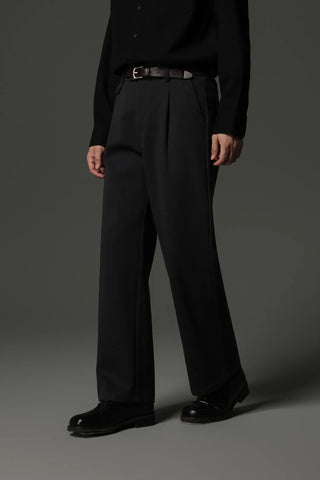 fishbone wool pants