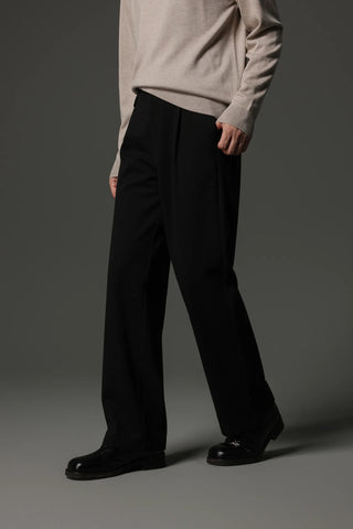 fishbone wool pants