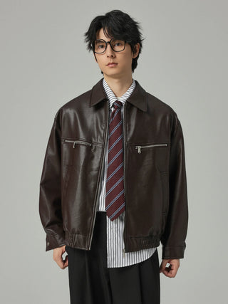 pu leather jacket