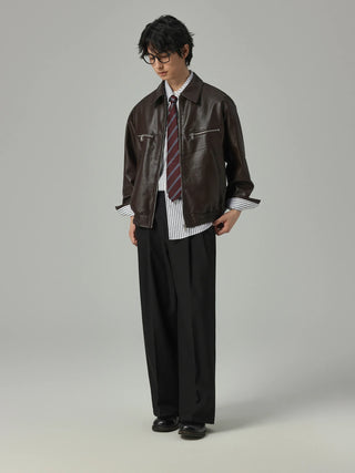 pu leather jacket