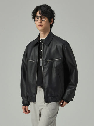 pu leather jacket