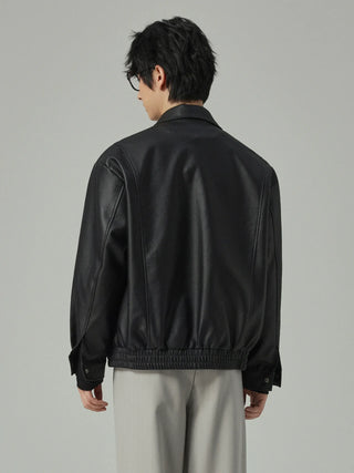 pu leather jacket