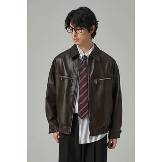 pu leather jacket