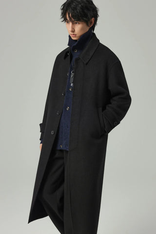 woven wool coat