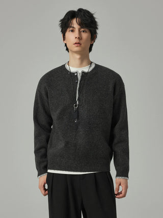 henry collar knitwear