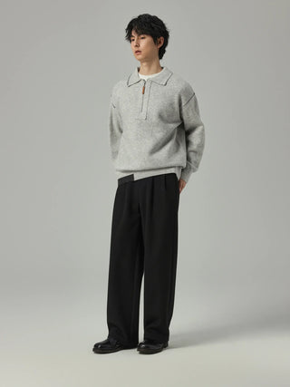 contrast knit sweater