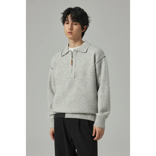 contrast knit sweater