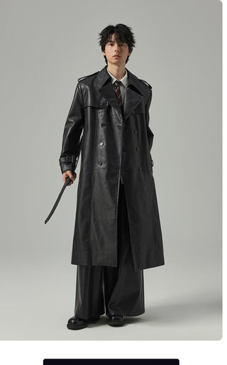 pu trench coat