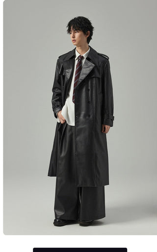 pu trench coat