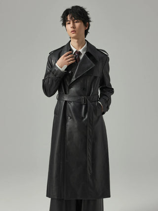 pu trench coat