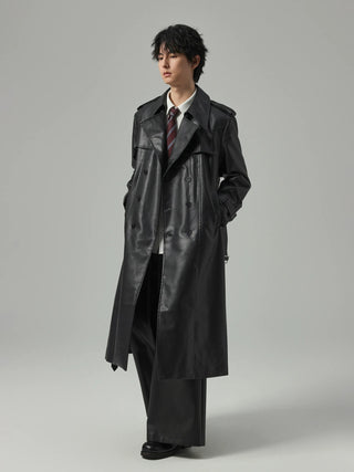 pu trench coat