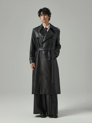 pu trench coat