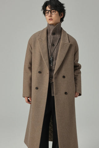 minimalist wool coat