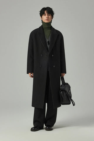 minimalist wool coat