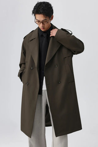 twill trench coat