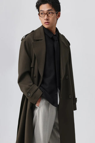 twill trench coat