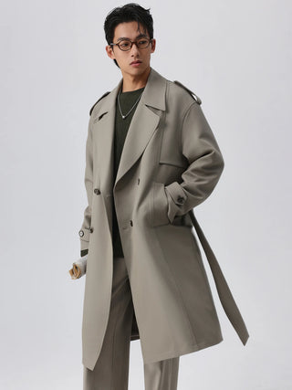 twill trench coat