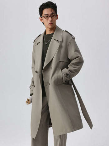 twill trench coat