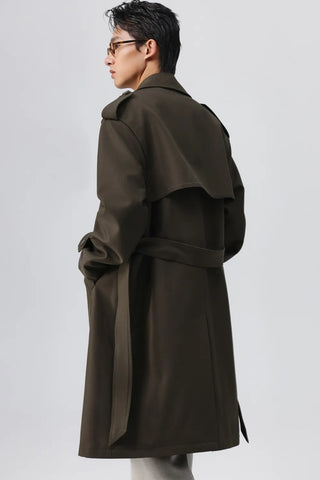 twill trench coat