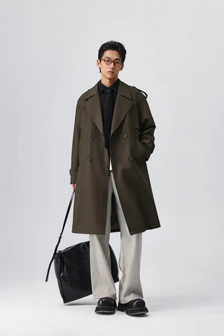 twill trench coat