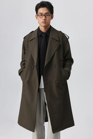 twill trench coat