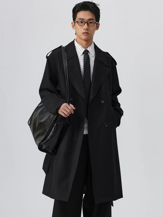twill trench coat