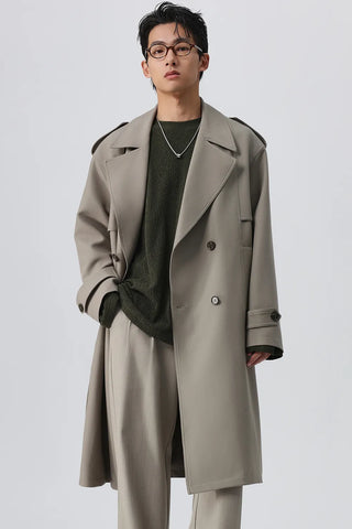 twill trench coat