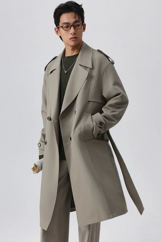 twill trench coat