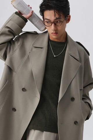 twill trench coat