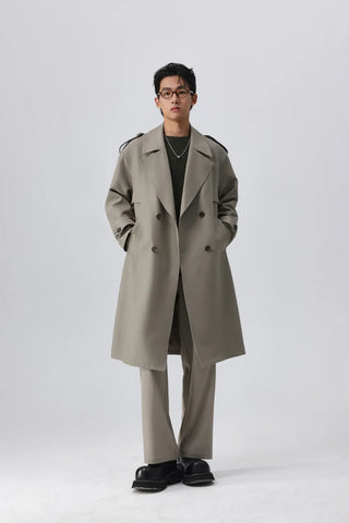 twill trench coat
