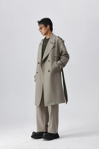 twill trench coat