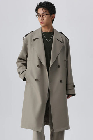 twill trench coat