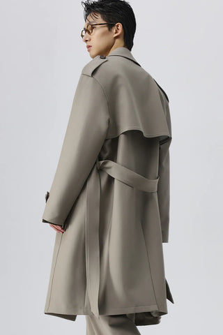 twill trench coat