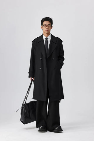 twill trench coat