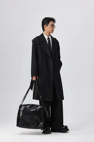 twill trench coat