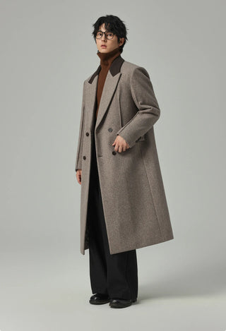 patchwork wool coat