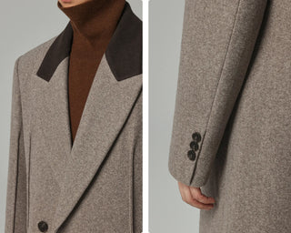 patchwork wool coat