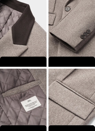 patchwork wool coat