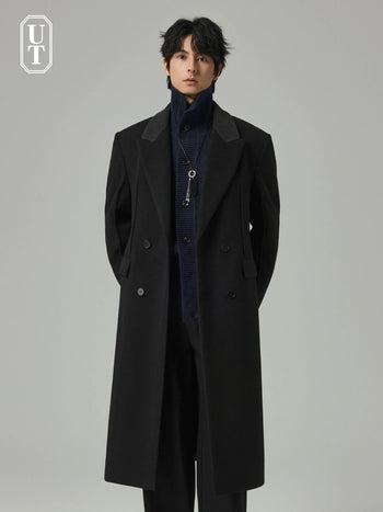 patchwork wool coat