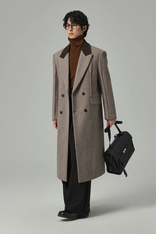 patchwork wool coat
